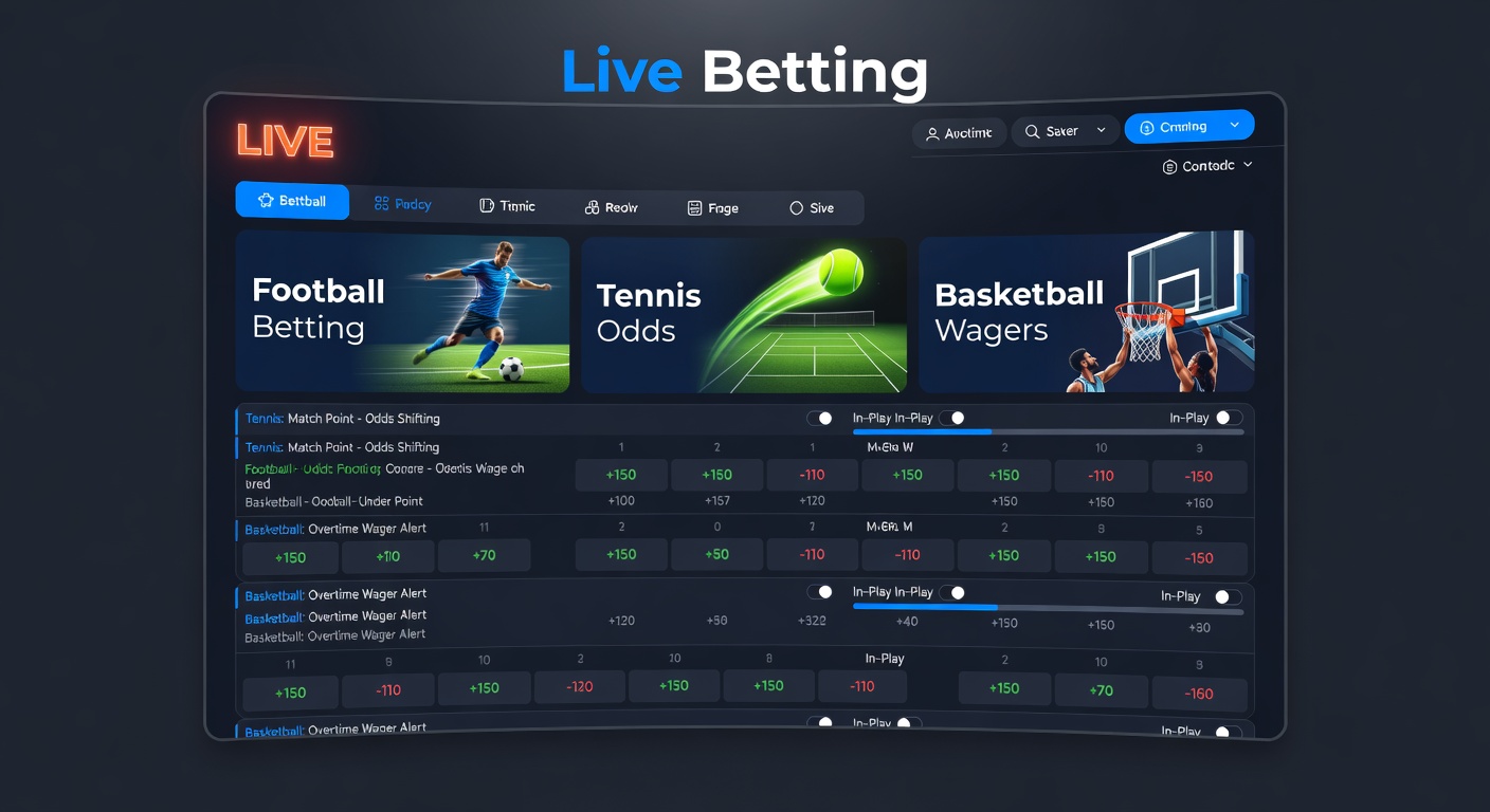 Willkommensbonus-Angebote mit Icons für Fußball, Tennis und Basketball-Wetten plus Casino-Slots