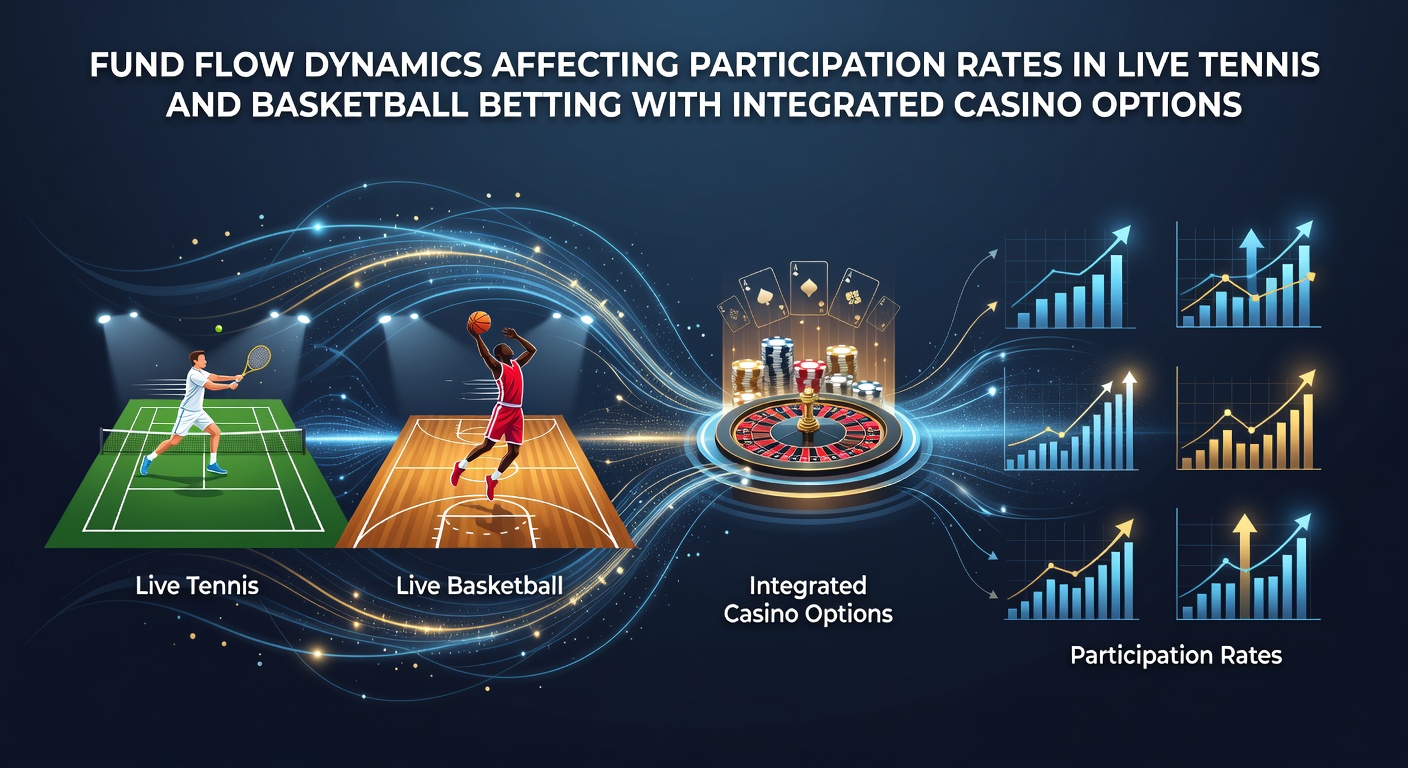 Diagramm zur Analyse von Fondsflüssen in Live-Wettmärkten für Tennis und Basketball mit Casino-Integrationen